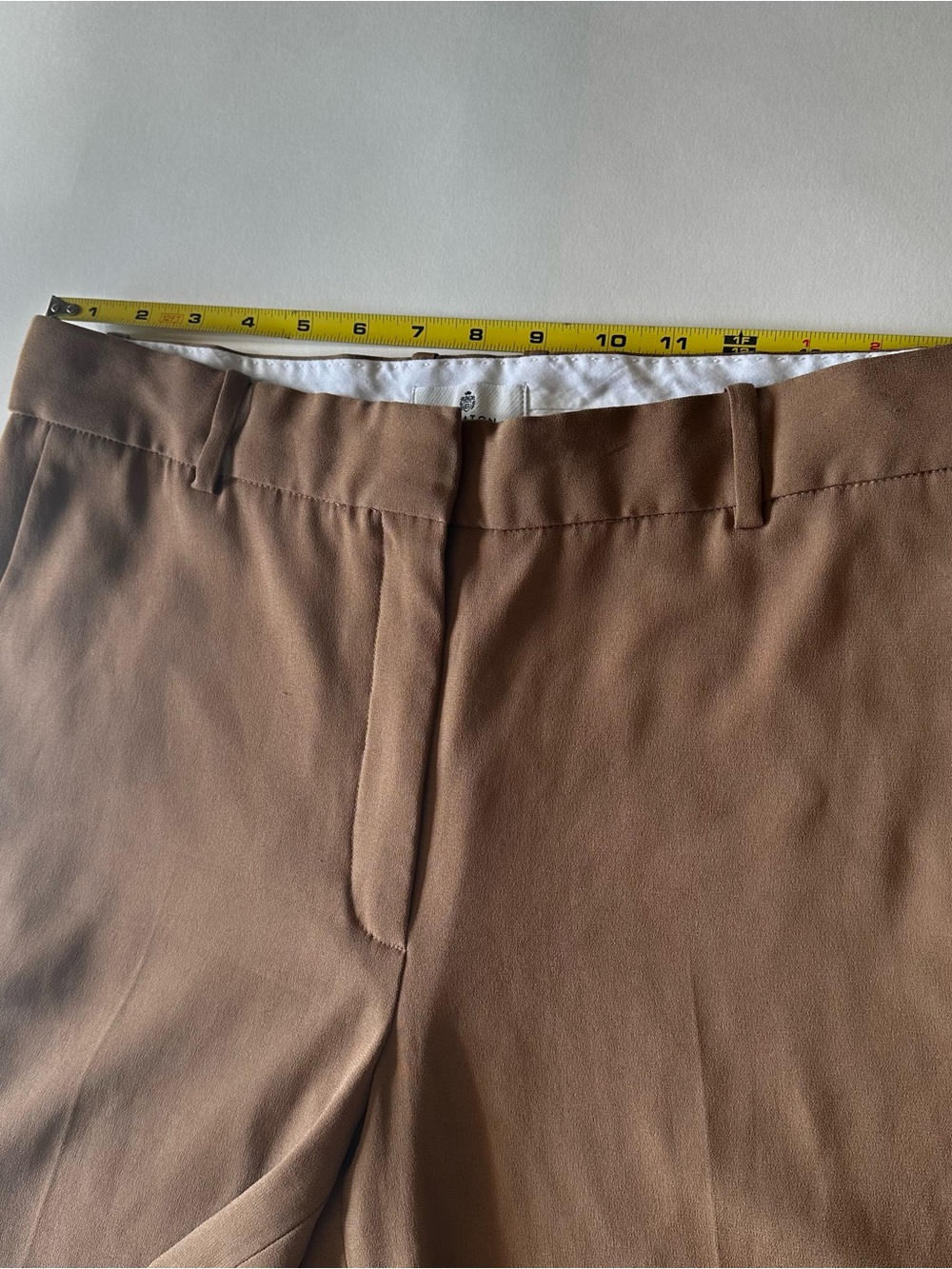 Babaton Aritzia Brown Straight Leg Trousers Sz 12 - Picture 3 of 8